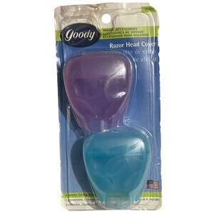 Goody Razor Head Covers Travel Accessories 2-Pack Purple Blue New Vintage